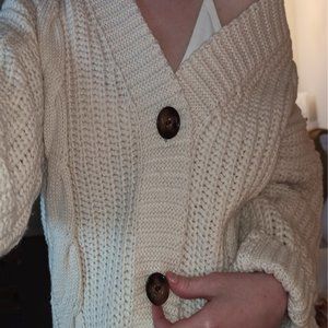Women Short Cardigan Knitted Sweater Autumn Winter